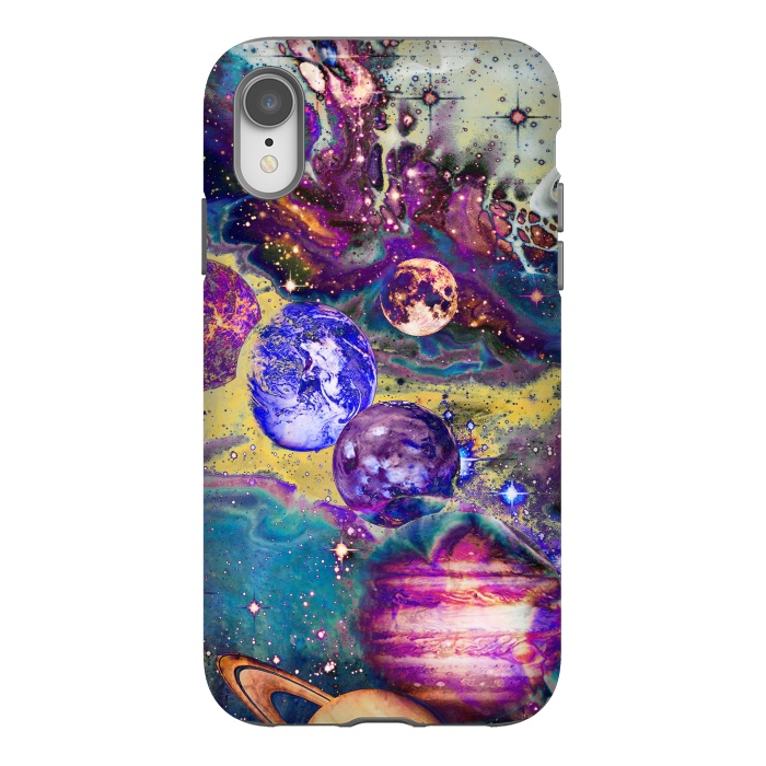 iPhone Xr StrongFit Psychedelic vibrant space explosion by Oana 
