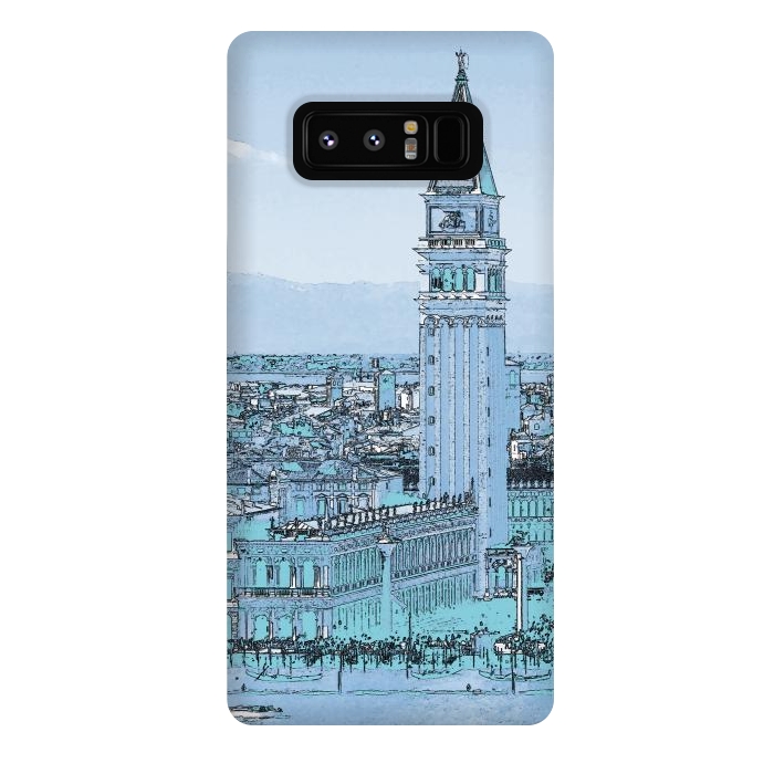 Galaxy Note 8 StrongFit San Marco Venice Italy watercolor painting by Oana 