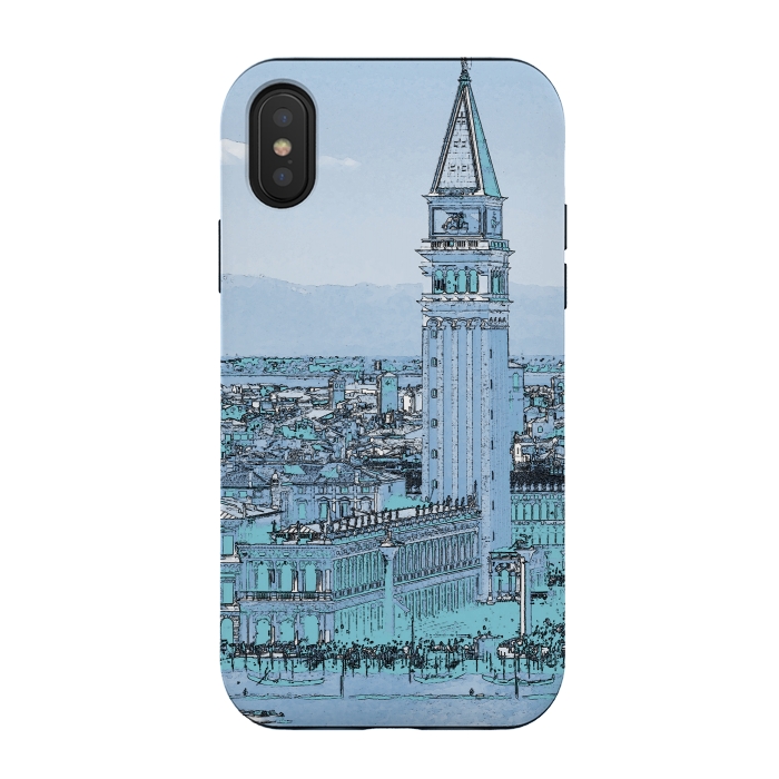 iPhone Xs / X StrongFit San Marco Venice Italy watercolor painting by Oana 