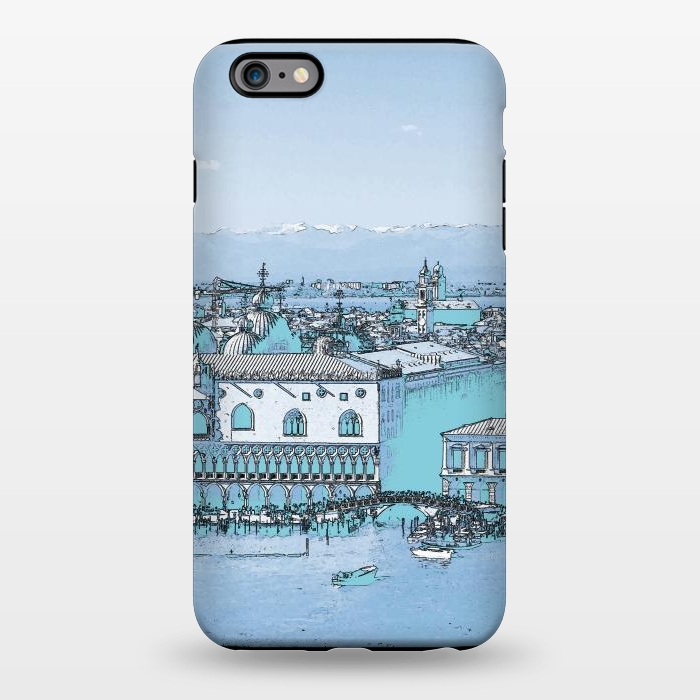 iPhone 6/6s plus StrongFit Blue watercolor painted Venice, Italy by Oana 