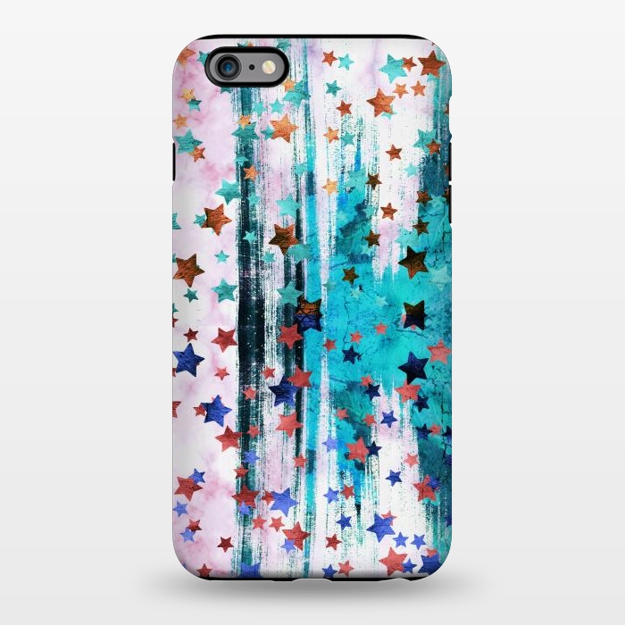 iPhone 6/6s plus StrongFit Metallic stars on brushed marble by Oana 
