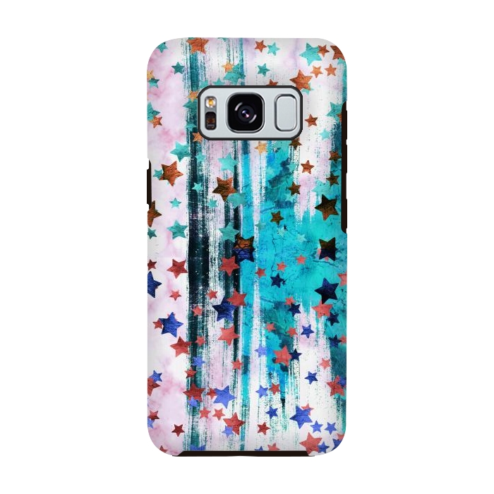 Galaxy S8 StrongFit Metallic stars on brushed marble by Oana 