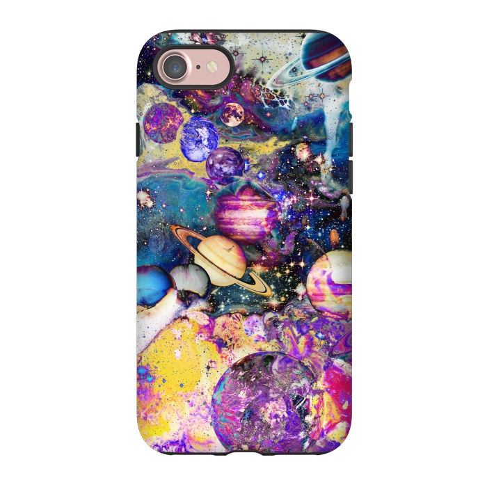 iPhone 7 StrongFit Multicolor psychedelic planets and stars by Oana 