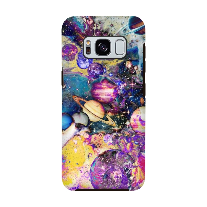 Galaxy S8 StrongFit Multicolor psychedelic planets and stars by Oana 