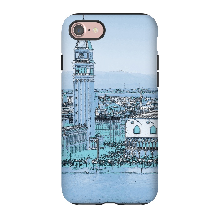 iPhone 7 StrongFit Painted watercolor Venice San Marco Square by Oana 