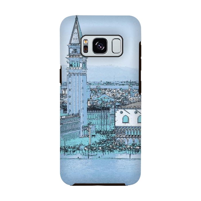 Galaxy S8 StrongFit Painted watercolor Venice San Marco Square by Oana 