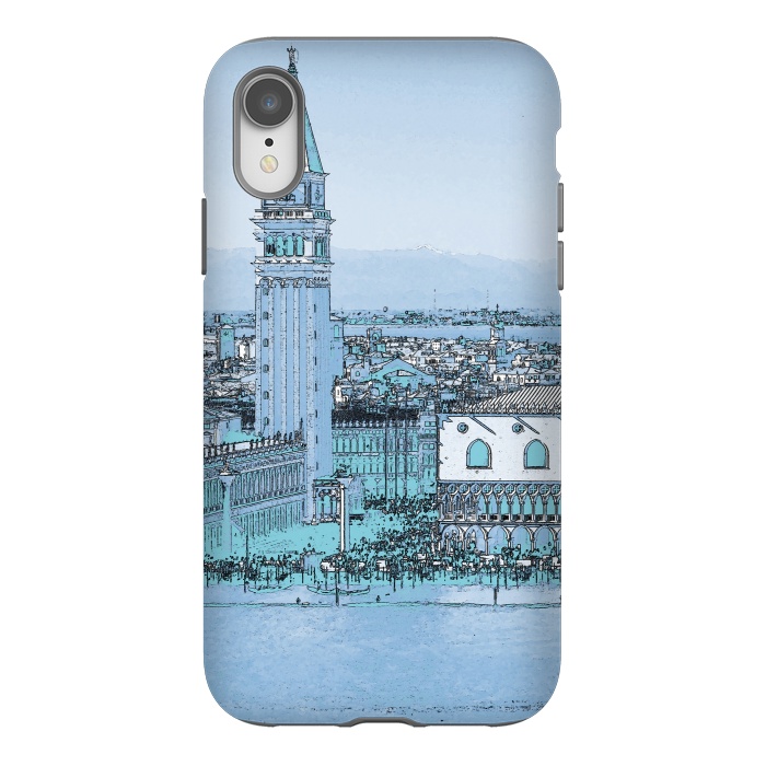 iPhone Xr StrongFit Painted watercolor Venice San Marco Square by Oana 