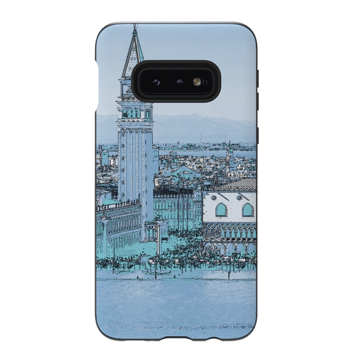 Galaxy S10e StrongFit Painted watercolor Venice San Marco Square by Oana 