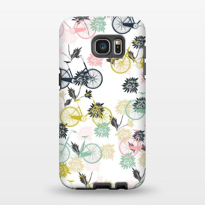 Galaxy S7 EDGE StrongFit Bicycle and Flowers by Karolina