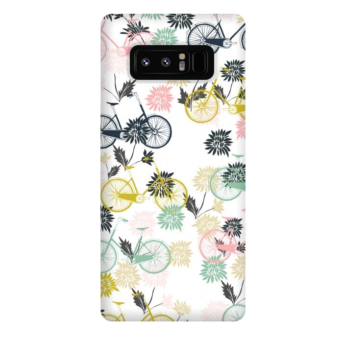 Galaxy Note 8 StrongFit Bicycle and Flowers by Karolina