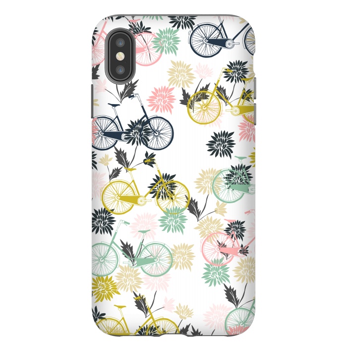 iPhone Xs Max StrongFit Bicycle and Flowers by Karolina