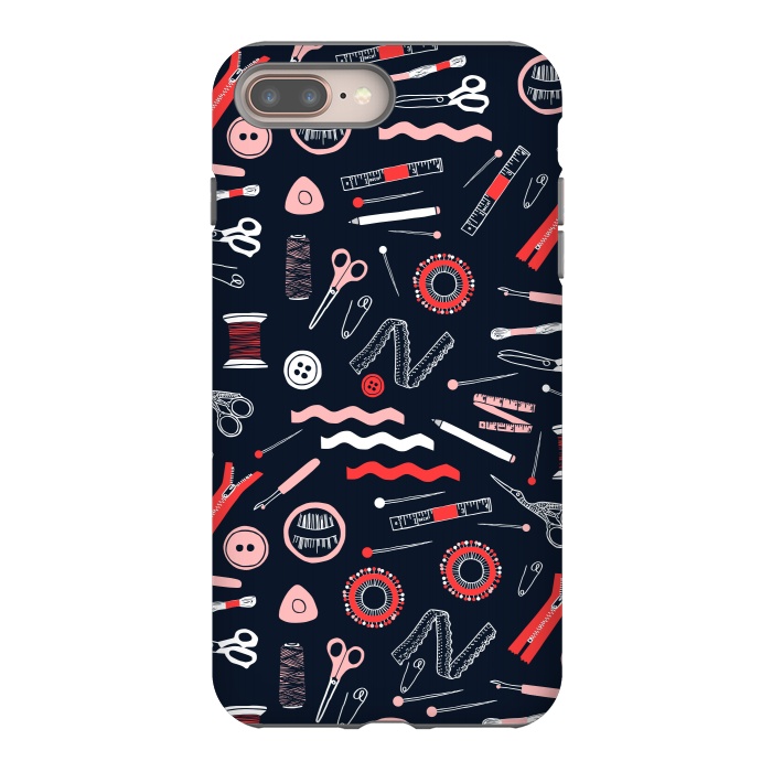 iPhone 7 plus StrongFit Cute Sewing Tools by Karolina