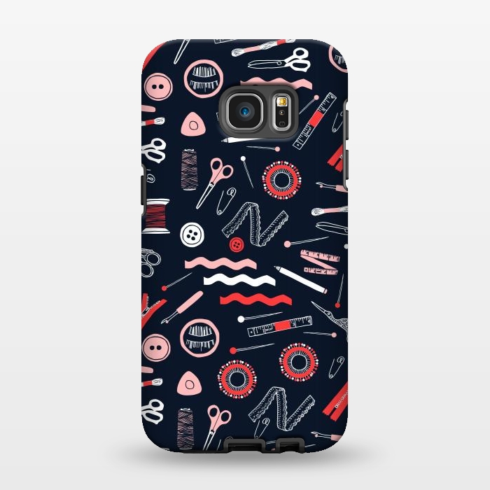 Galaxy S7 EDGE StrongFit Cute Sewing Tools by Karolina