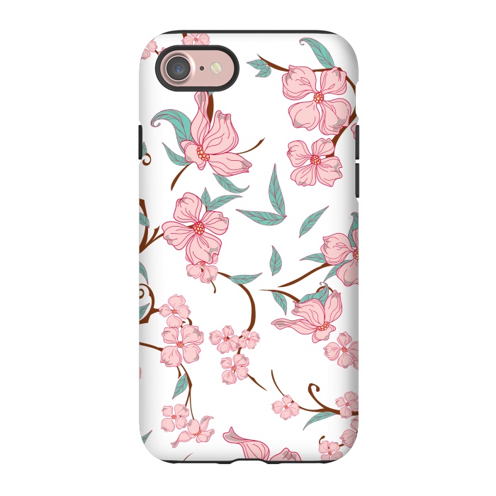 iPhone 7 StrongFit Creepy Flowers Pattern by Bledi