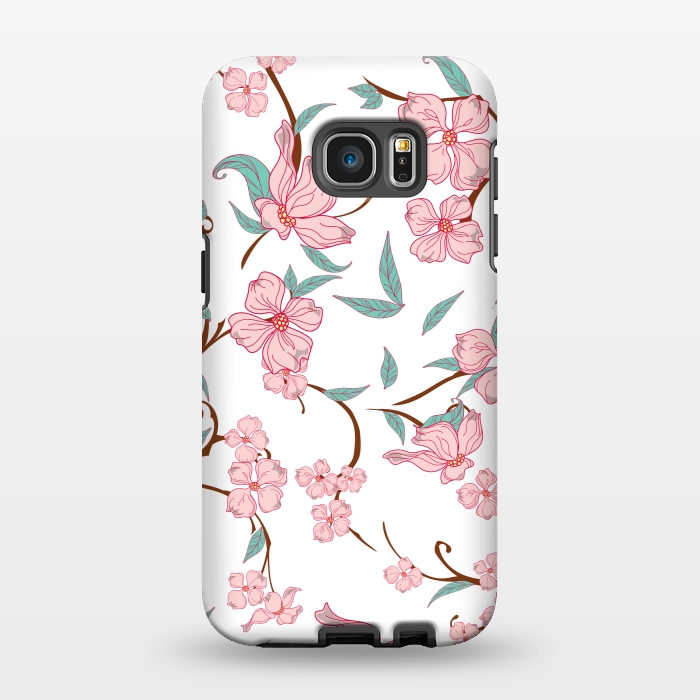Galaxy S7 EDGE StrongFit Creepy Flowers Pattern by Bledi