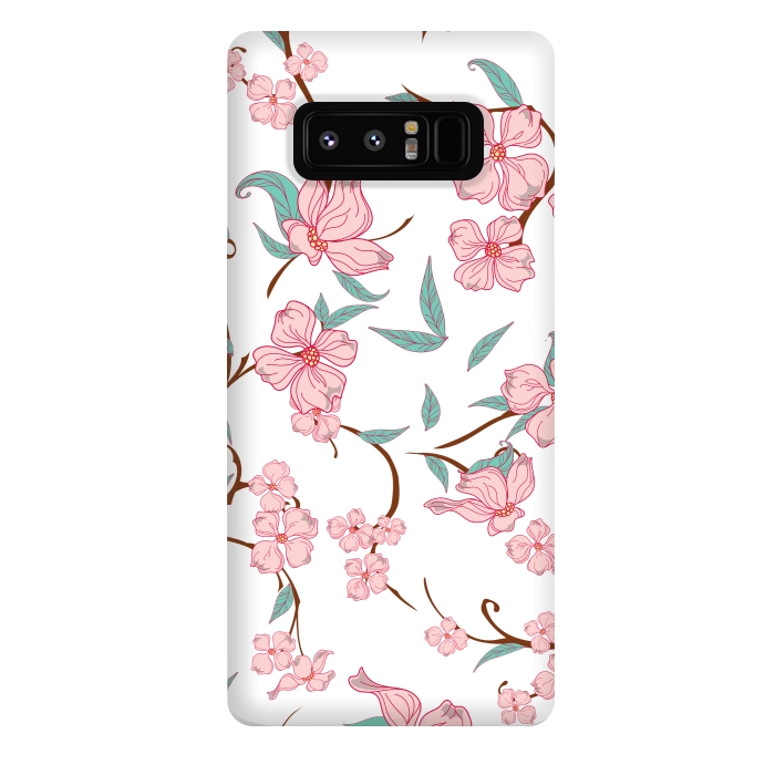 Galaxy Note 8 StrongFit Creepy Flowers Pattern by Bledi