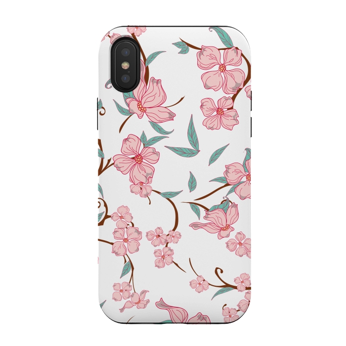 iPhone Xs / X StrongFit Creepy Flowers Pattern by Bledi