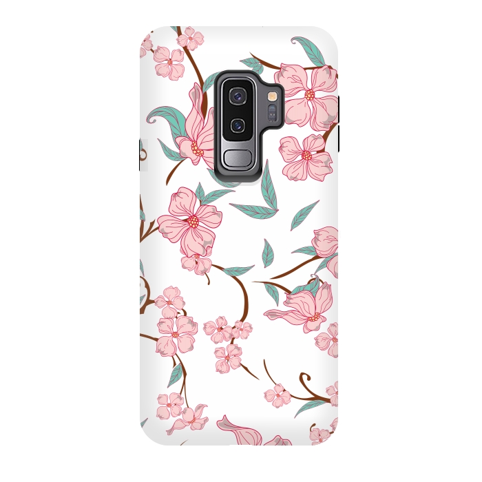 Galaxy S9 plus StrongFit Creepy Flowers Pattern by Bledi