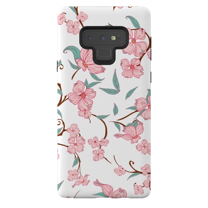 Galaxy Note 9 StrongFit Creepy Flowers Pattern by Bledi