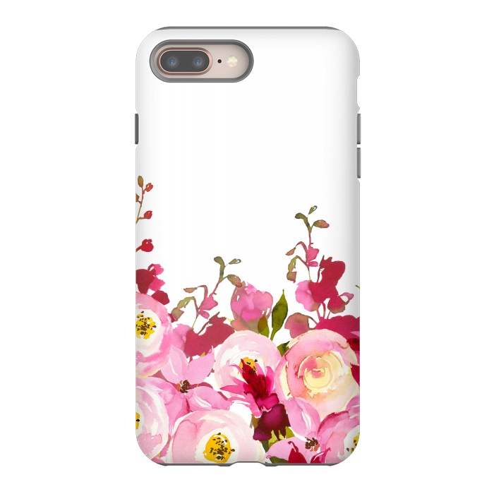 iPhone 7 plus StrongFit Red and Pink Floral Meadow by  Utart