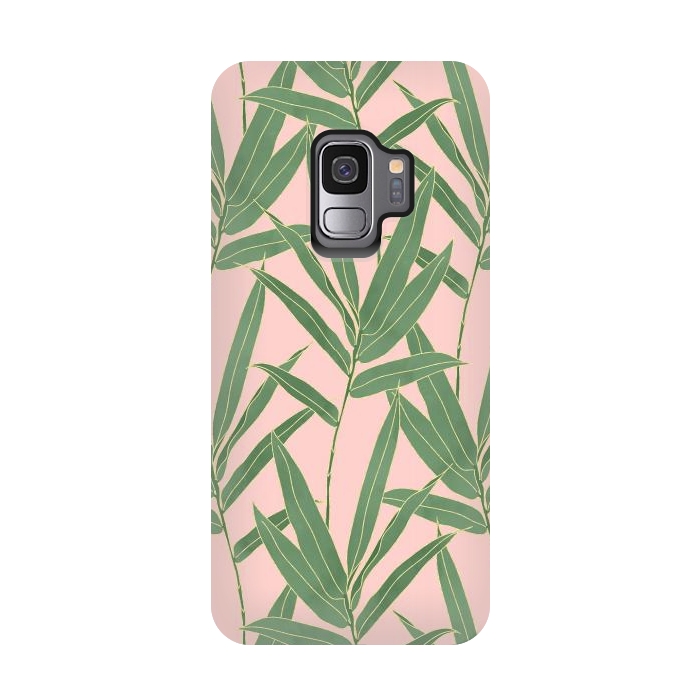 Galaxy S9 StrongFit Elegant bamboo foliage design  by InovArts