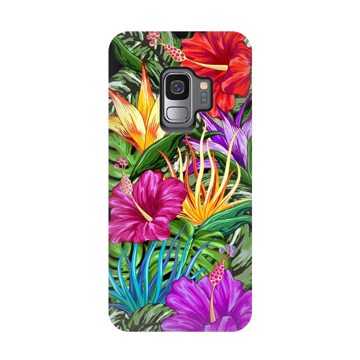 Galaxy S9 StrongFit Tropical Flora Summer Mood by BluedarkArt