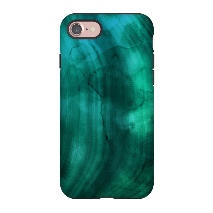 iPhone 7 StrongFit Emerald Ink Marble Texture by DaDo ART