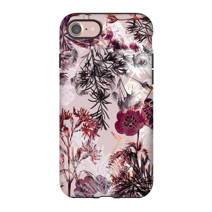 iPhone 7 StrongFit Blush pink botanical illustration by Oana 