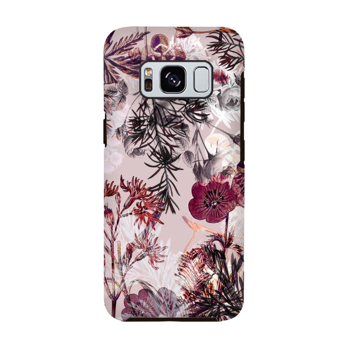 Galaxy S8 StrongFit Blush pink botanical illustration by Oana 