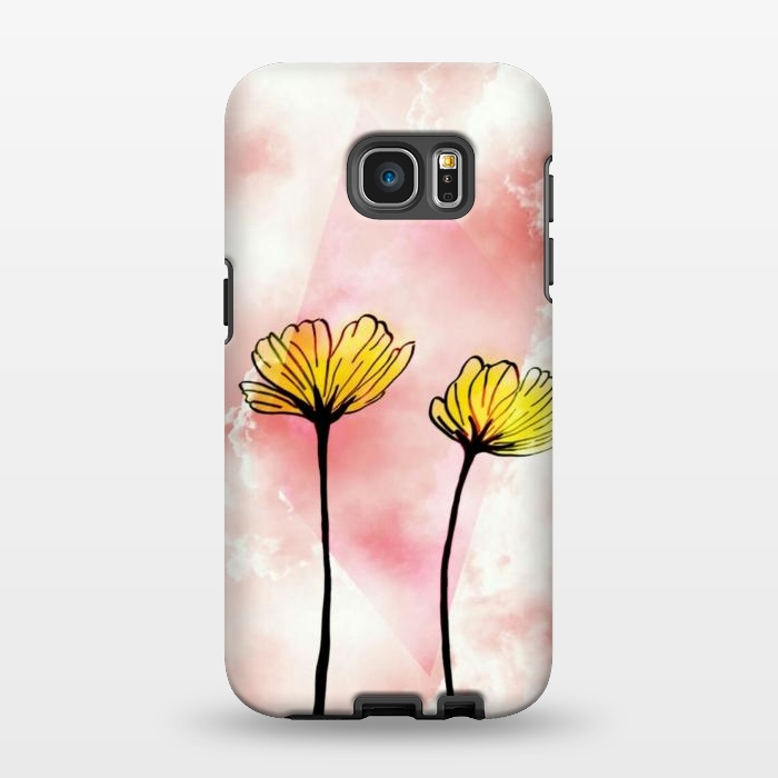 Galaxy S7 EDGE StrongFit Yellow flowers by CAS