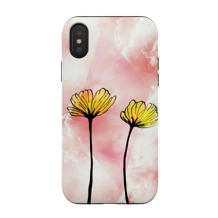 iPhone Xs / X StrongFit Yellow flowers by CAS