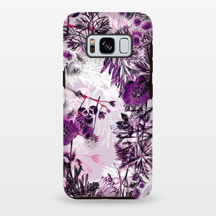 Galaxy S8 plus StrongFit Romantic purple botanical illustration by Oana 