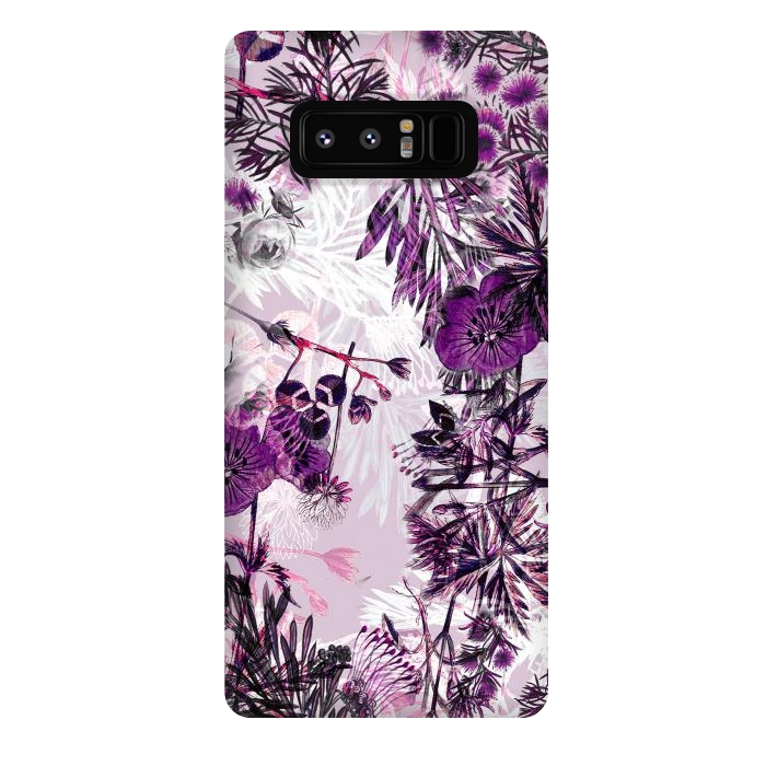 Galaxy Note 8 StrongFit Romantic purple botanical illustration by Oana 