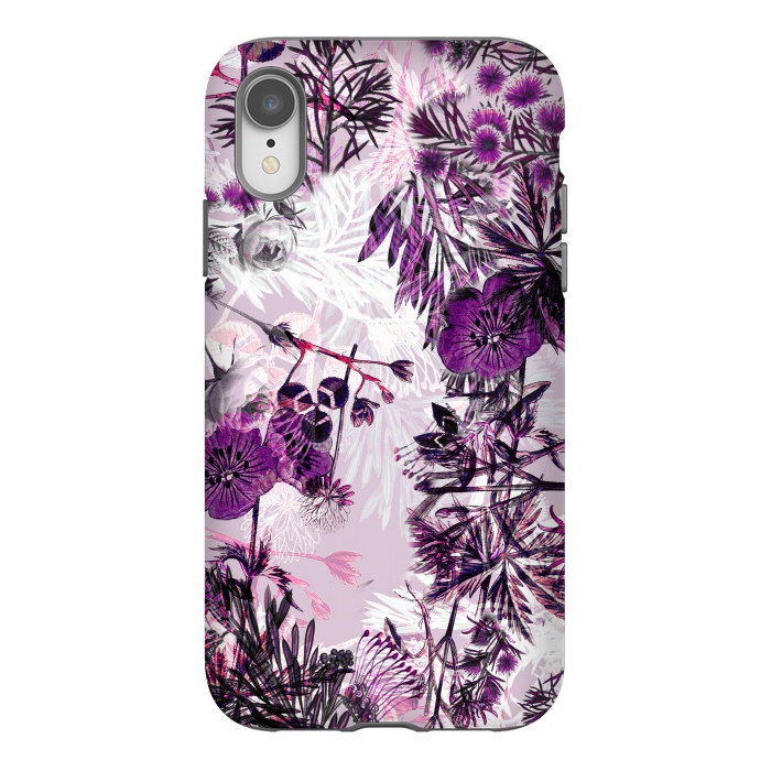 iPhone Xr StrongFit Romantic purple botanical illustration by Oana 