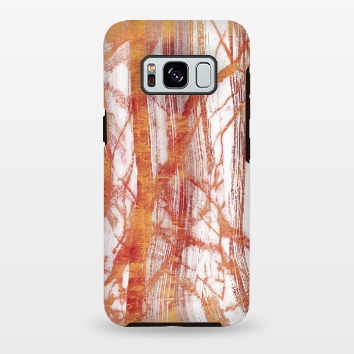 Galaxy S8 plus StrongFit Brushed gold marble by Oana 