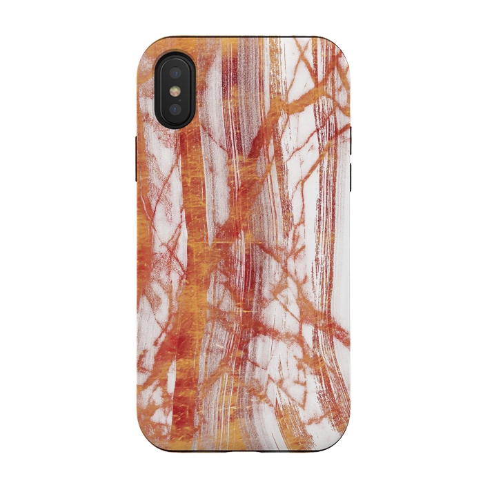 iPhone Xs / X StrongFit Brushed gold marble by Oana 