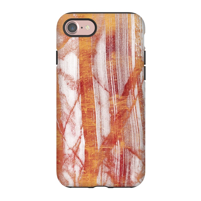 iPhone 7 StrongFit Gold marble brushstrokes by Oana 
