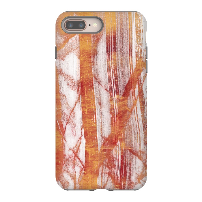 iPhone 7 plus StrongFit Gold marble brushstrokes by Oana 