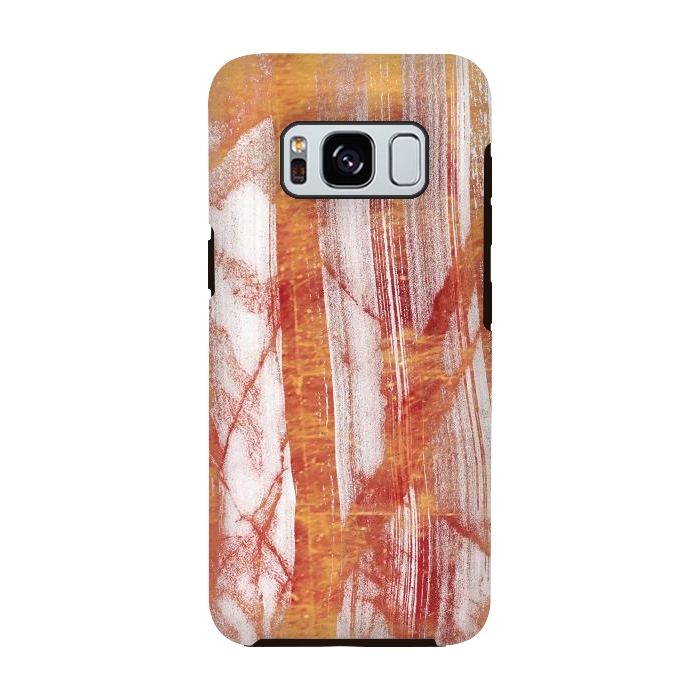 Galaxy S8 StrongFit Gold marble brushstrokes by Oana 