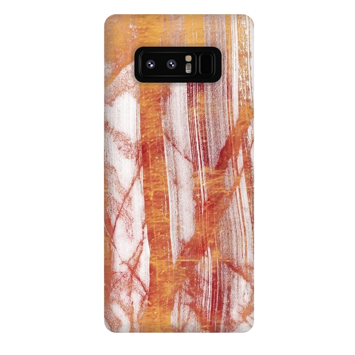 Galaxy Note 8 StrongFit Gold marble brushstrokes by Oana 