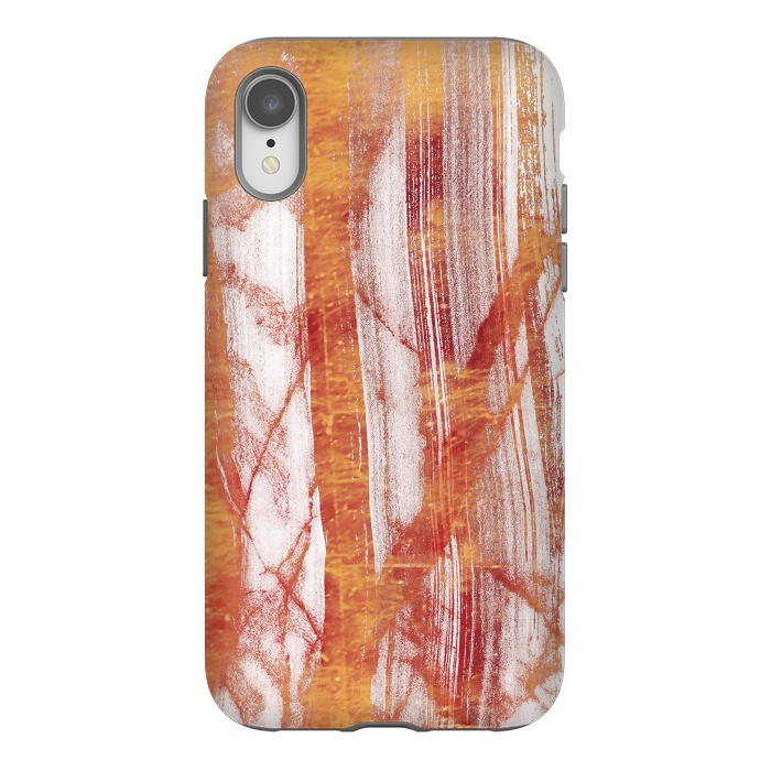 iPhone Xr StrongFit Gold marble brushstrokes by Oana 