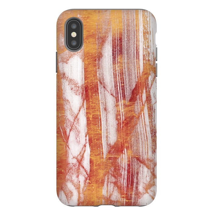 iPhone Xs Max StrongFit Gold marble brushstrokes by Oana 