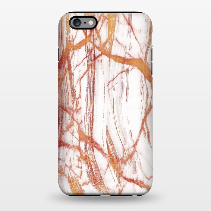 iPhone 6/6s plus StrongFit White marble with golden cracks by Oana 