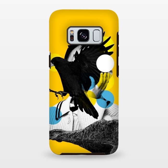 Galaxy S8 plus StrongFit Black Bird Fly by MARCOS COELHO