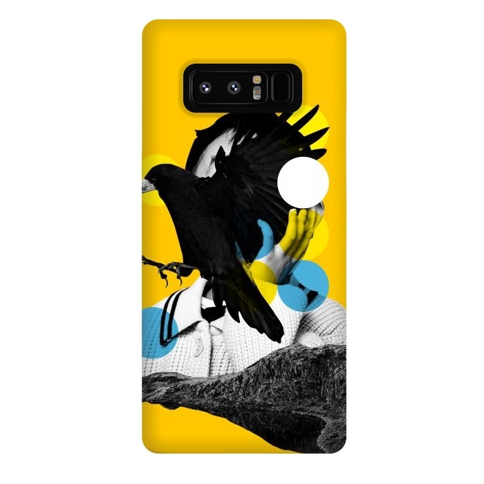 Galaxy Note 8 StrongFit Black Bird Fly by MARCOS COELHO