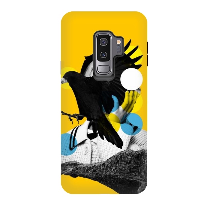 Galaxy S9 plus StrongFit Black Bird Fly by MARCOS COELHO