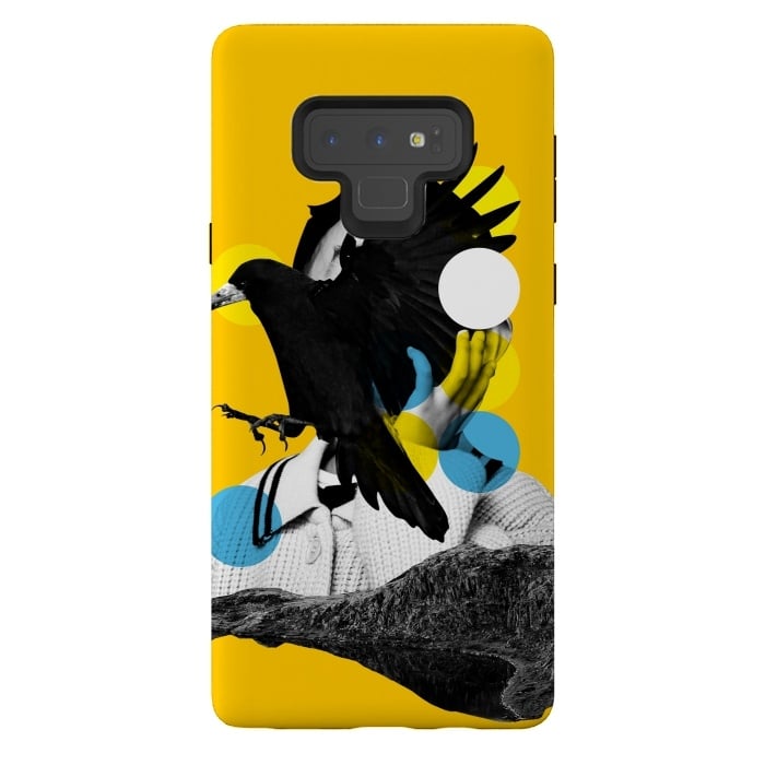 Galaxy Note 9 StrongFit Black Bird Fly by MARCOS COELHO