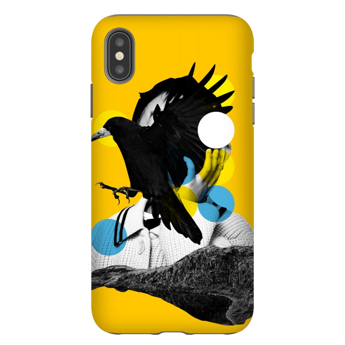 iPhone Xs Max StrongFit Black Bird Fly by MARCOS COELHO