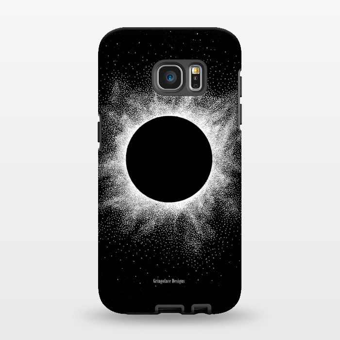 Galaxy S7 EDGE StrongFit Eclipse - Dotwork by Gringoface Designs