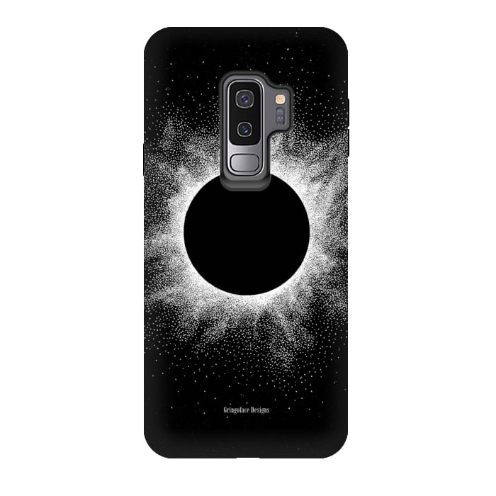 Galaxy S9 plus StrongFit Eclipse - Dotwork by Gringoface Designs